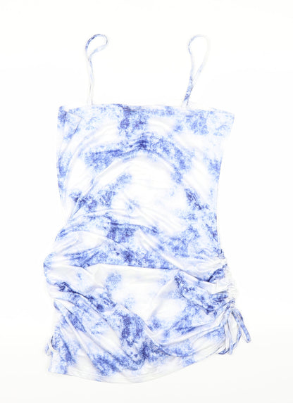 Back view of SHEIN women’s blue bodycon, size L
