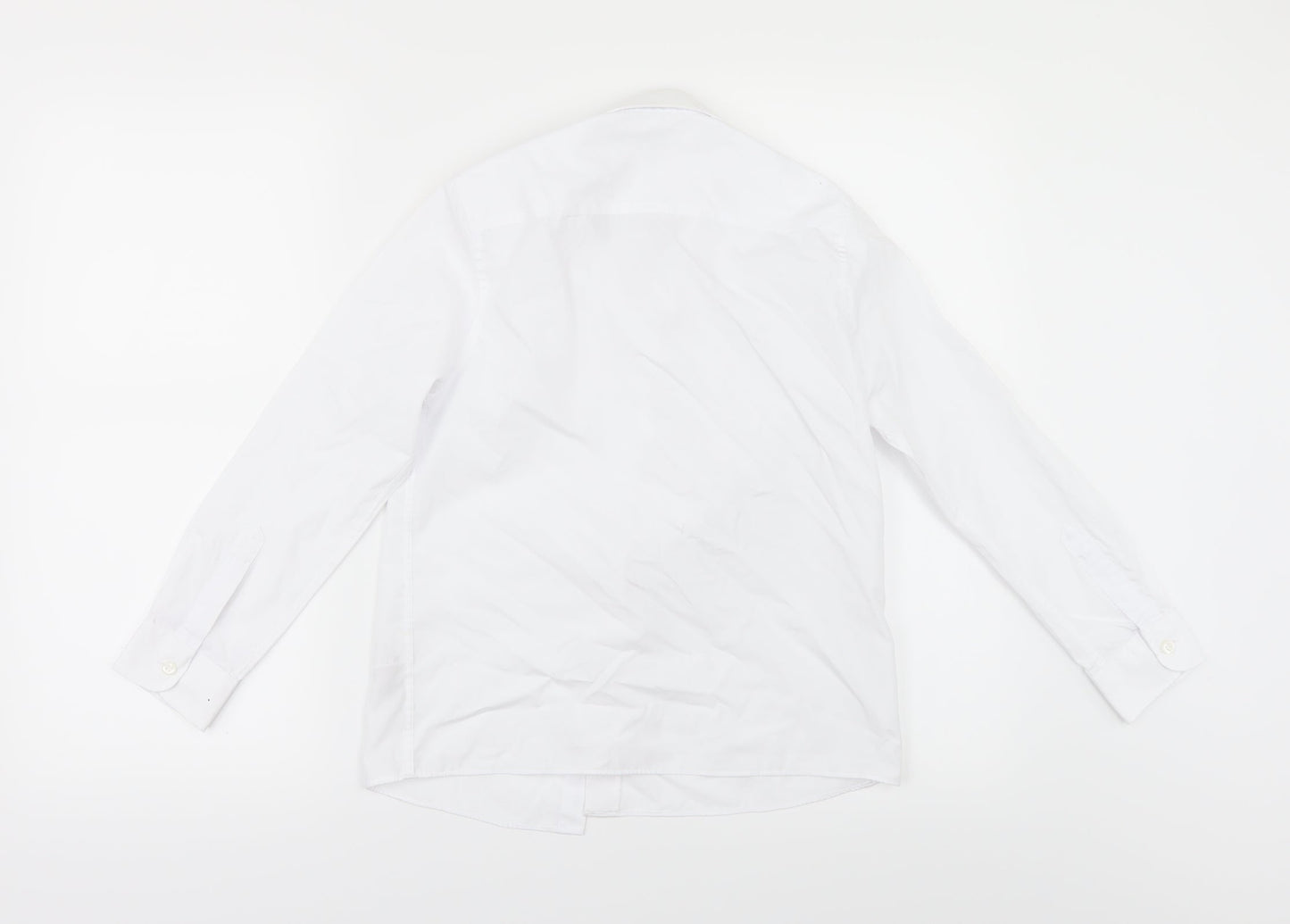 Marks and Spencer Girls White   Basic Button-Up Size 8-9 Years  - SCHOOL