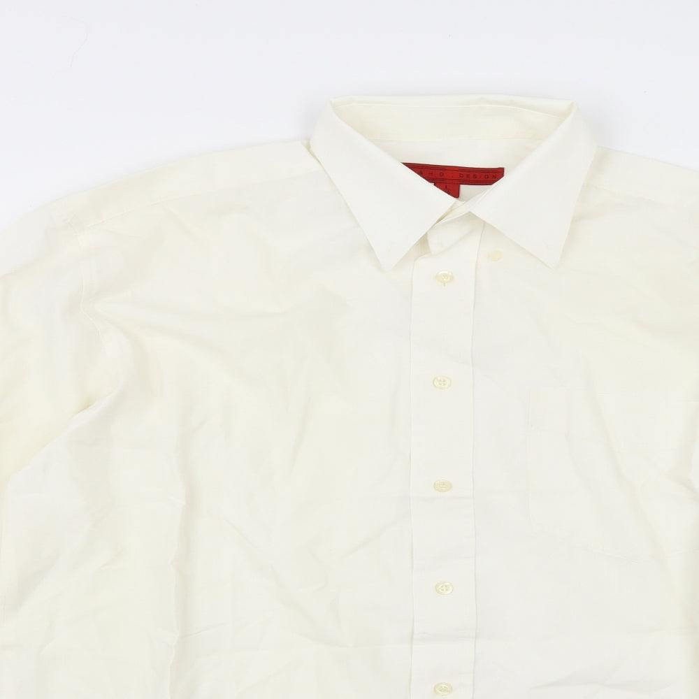 I D A H O  Mens Ivory    Button-Up Size 16