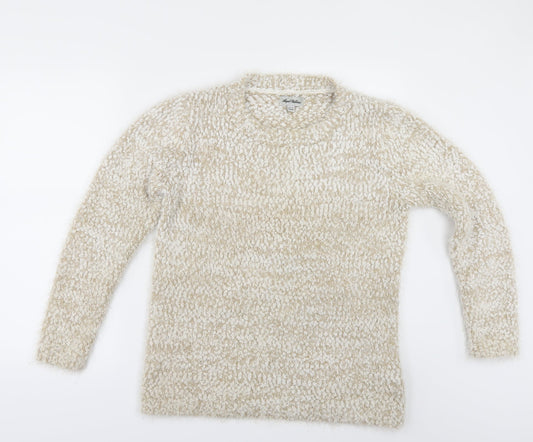 Angel ribbons Womens Beige   Pullover Jumper Size 14