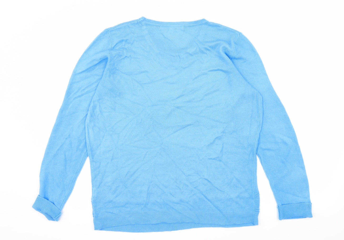 Vida Vi Womens Blue  Knit Pullover Jumper Size L