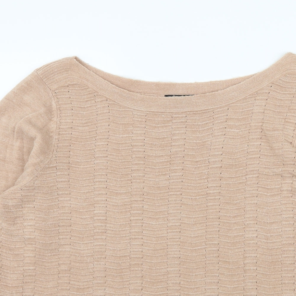 F&F Womens Pink  Knit Pullover Jumper Size 12