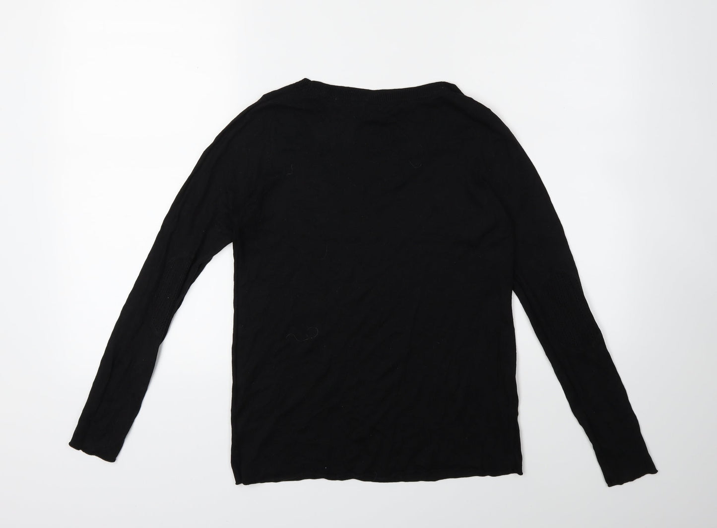 Smart Set Womens Black  Knit Pullover Jumper Size M