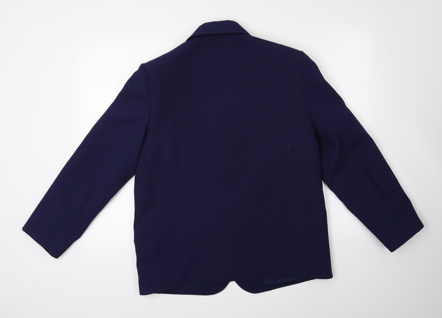 Preworn Womens Blue   Jacket Suit Jacket Size 14