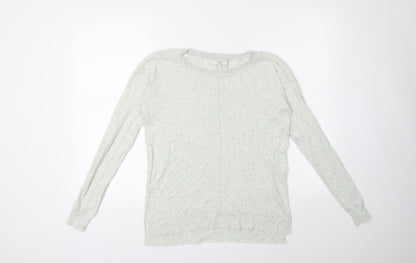 Additional front view of Next women’s grey knit jumper, size UK 8