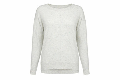 Front view of Next women’s grey knit jumper, size UK 8