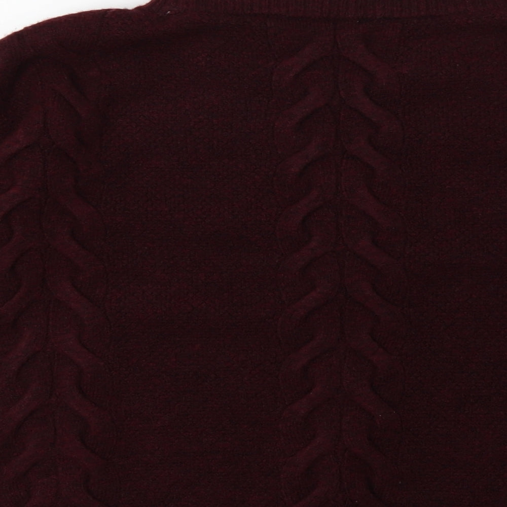 Marks and Spencer Womens Red  Knit Pullover Jumper Size 16