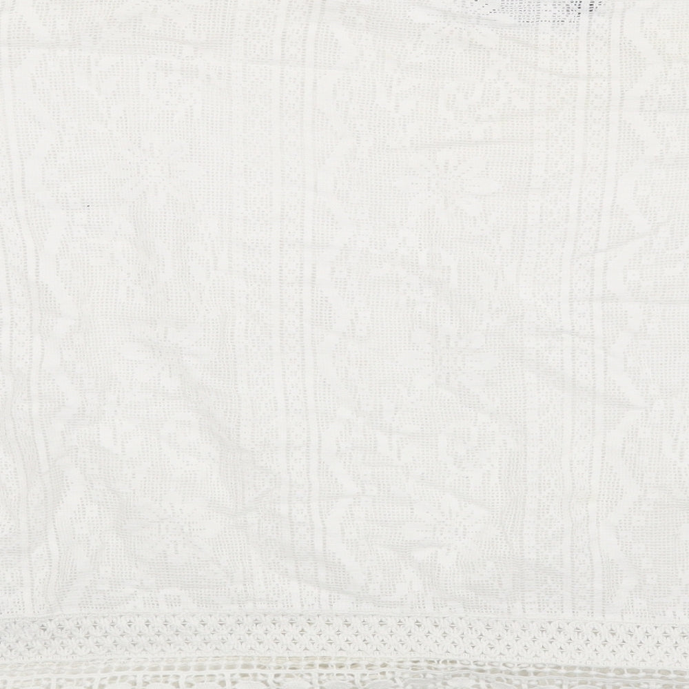 New Look Womens White Floral  Basic Blouse Size M