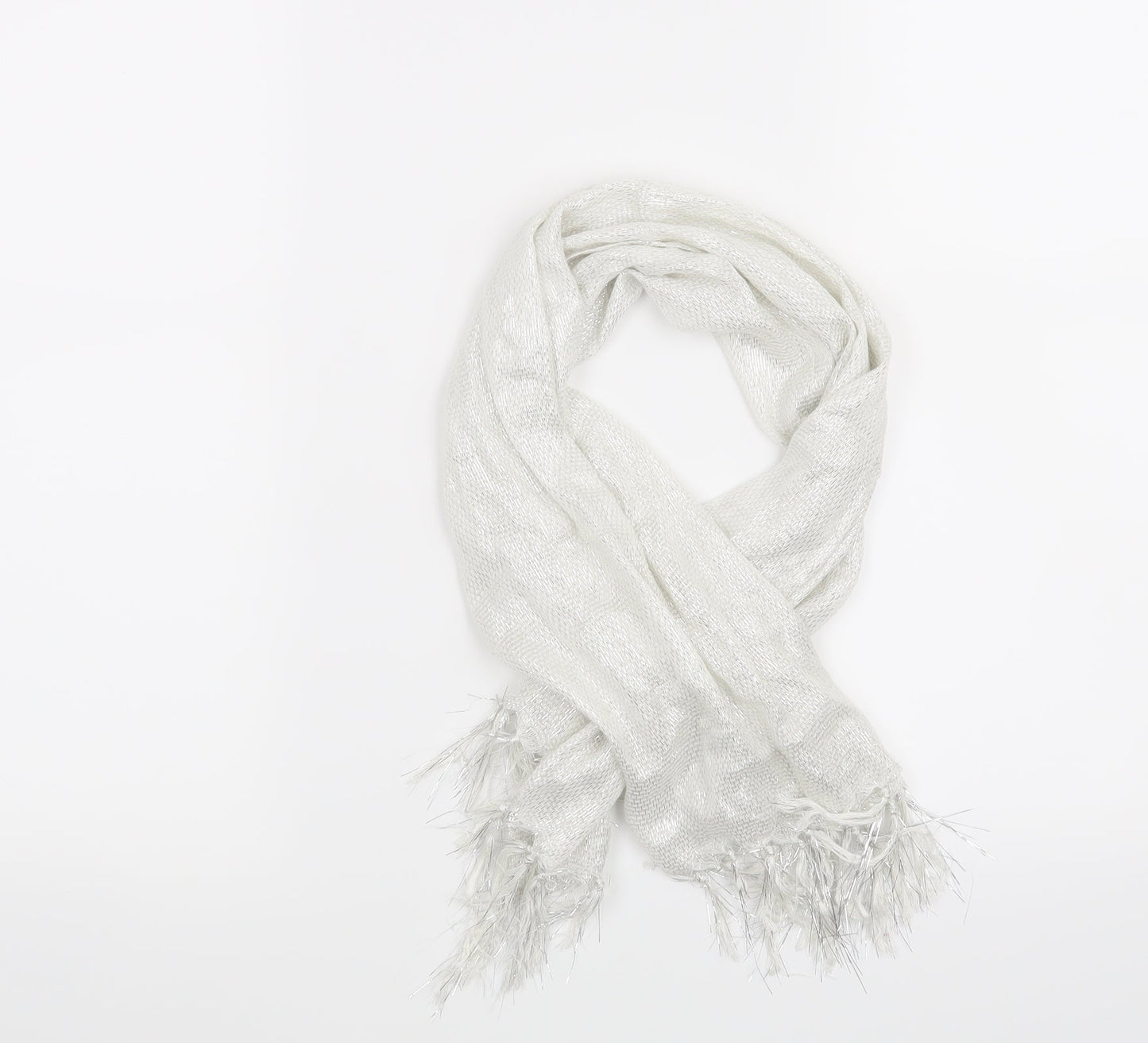 Preworn Womens Silver    Scarf
