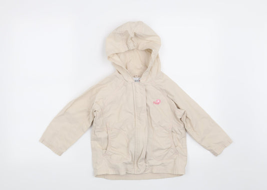 NEXT Girls Beige   Overcoat Coat Size 2-3 Years