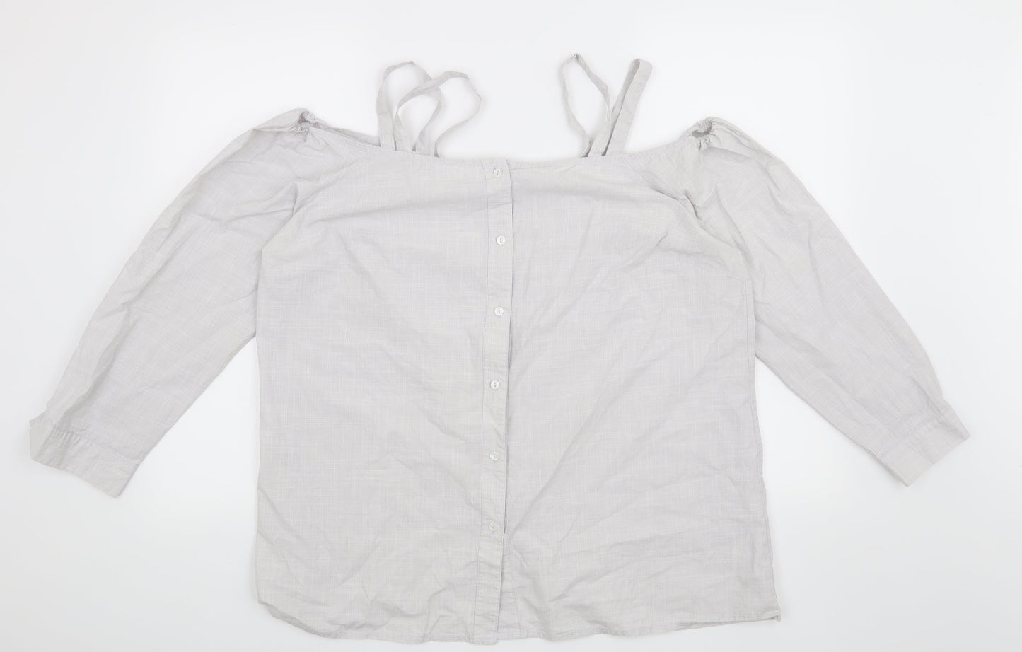 Simply Be Womens Grey   Basic Blouse Size 18