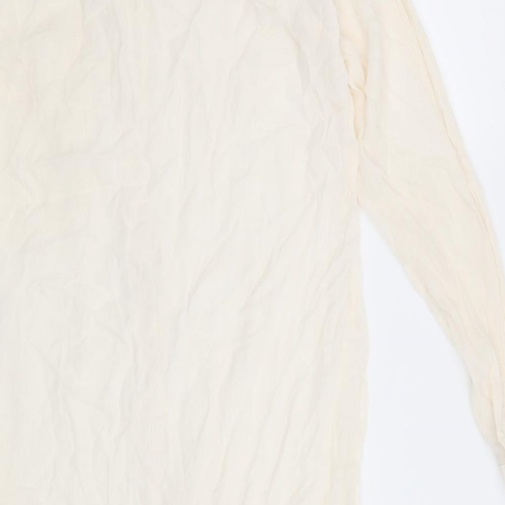 FOREVER 21 Womens Beige   Basic Button-Up Size S