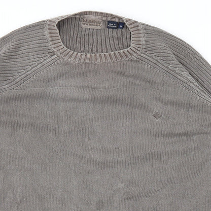 Close-up detail of Debenhams men’s brown jumper, size M