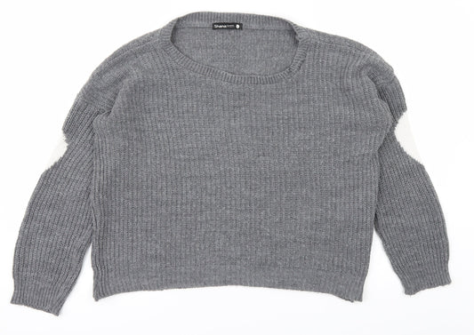 Shana Womens Grey   Pullover Jumper Size L