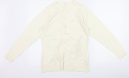 Preworn Womens Ivory   Cardigan Jumper Size 10