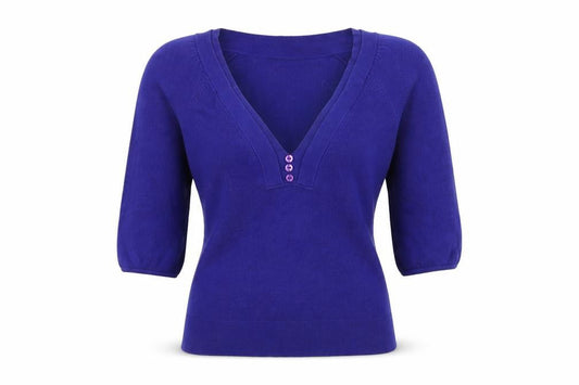 Front view of Vero Moda women’s blue jumper, size XS