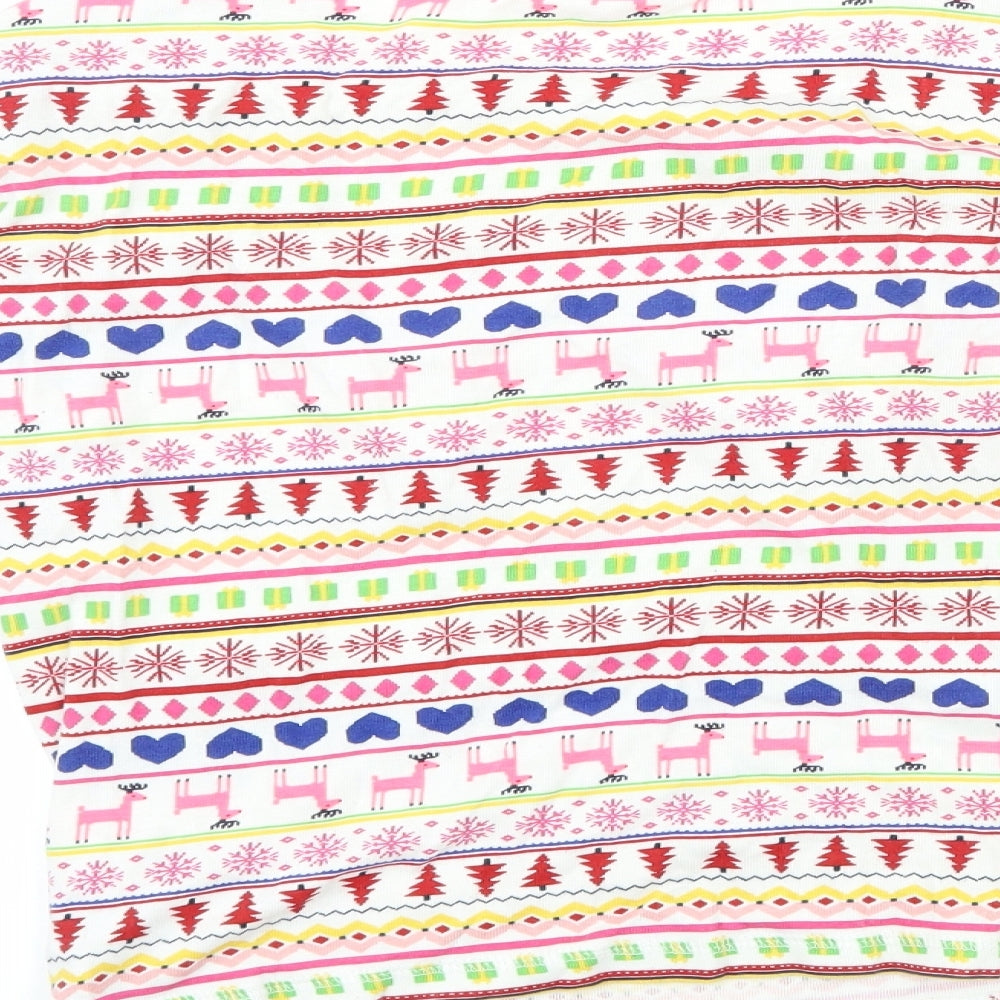 Gap Girls White Geometric  Top Pyjama Top Size 14 Years  - Christmas