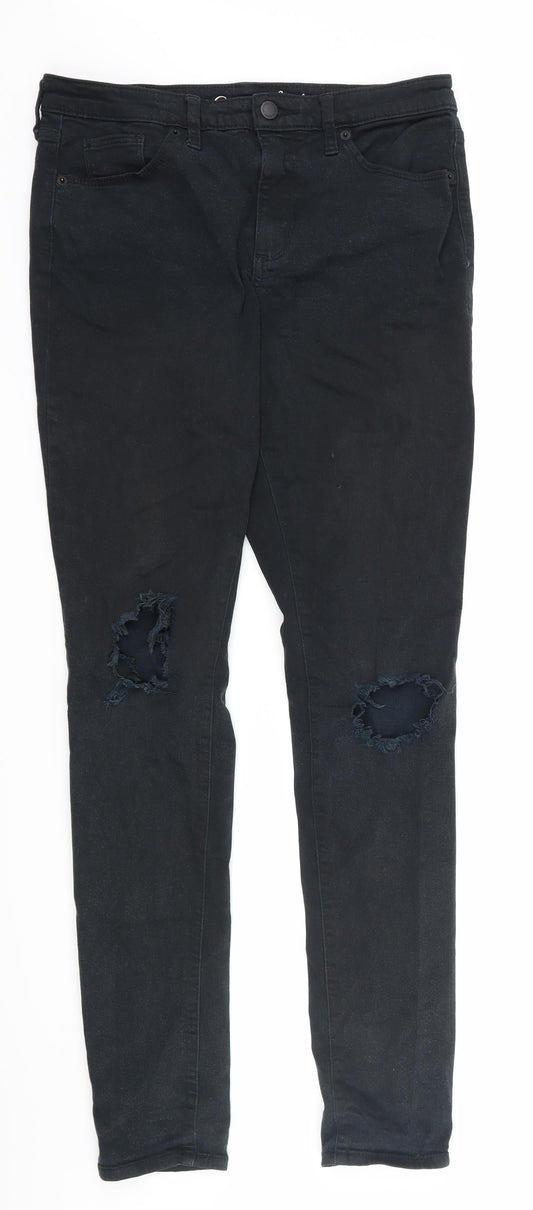 Universal Thread Womens Black  Denim Skinny Jeans Size 32 L32 in