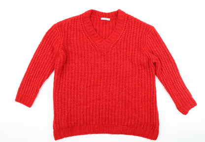Additional front view of Mango women’s red jumper, size S