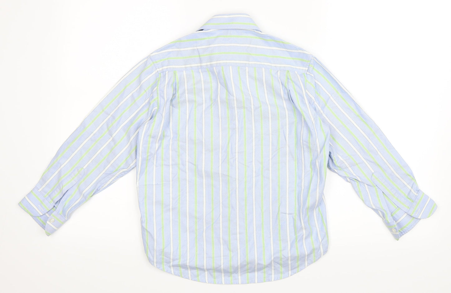 Bus Stop Boys Blue Striped  Basic Button-Up Size 8 Years