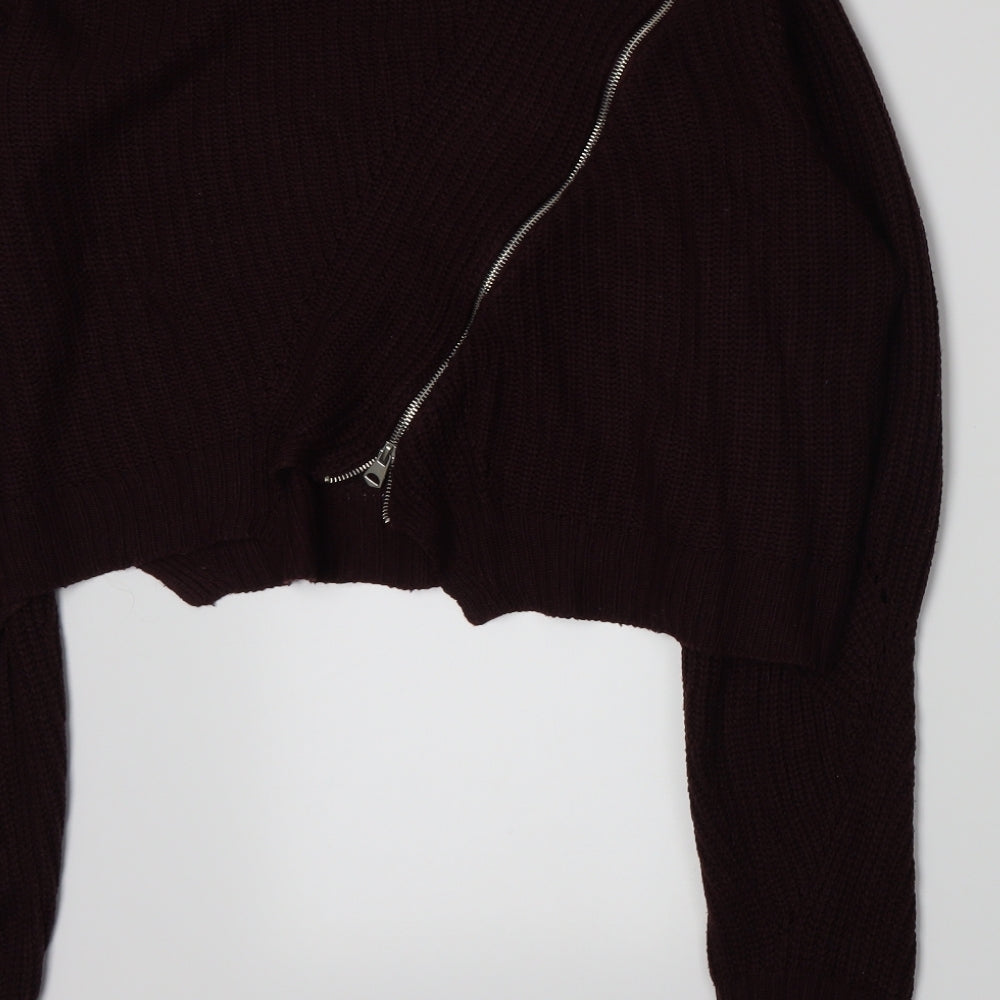 Topshop Womens Red   Full Zip Jumper Size 10