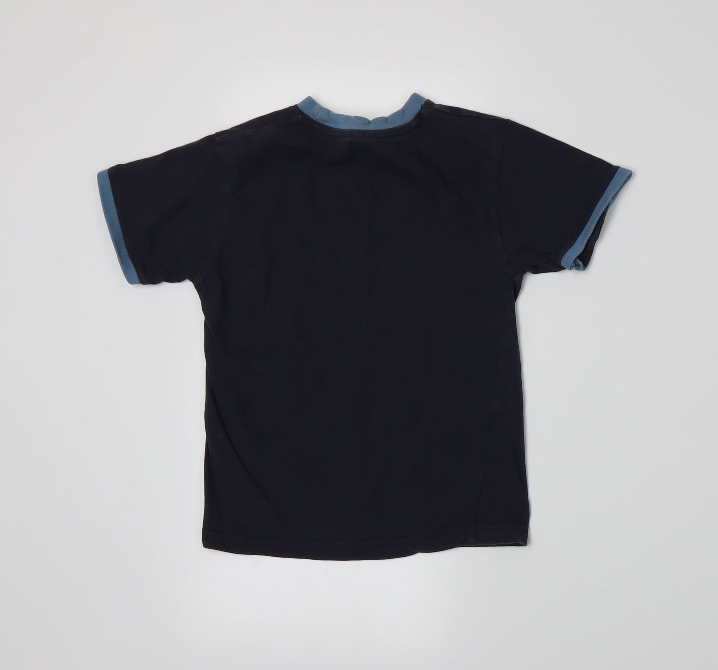 BHS Boys Blue Striped Jersey Basic T-Shirt Size 5 Years