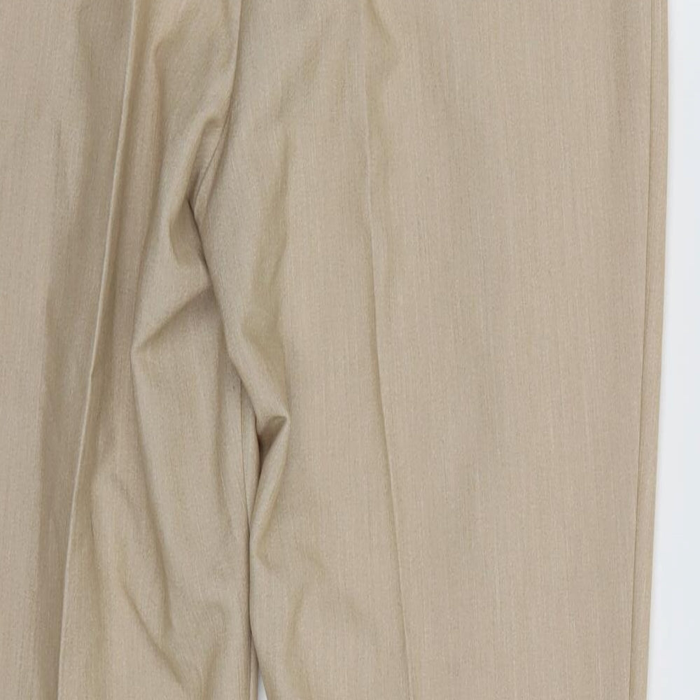 Anista Womens Brown  Rayon Trousers  Size 12 L28 in