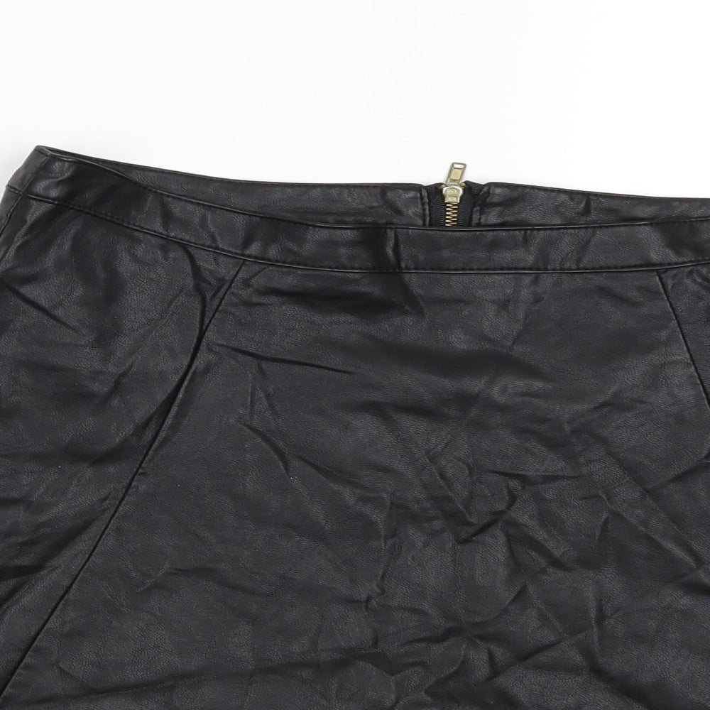 Ad Lib Womens Black   A-Line Skirt Size 10
