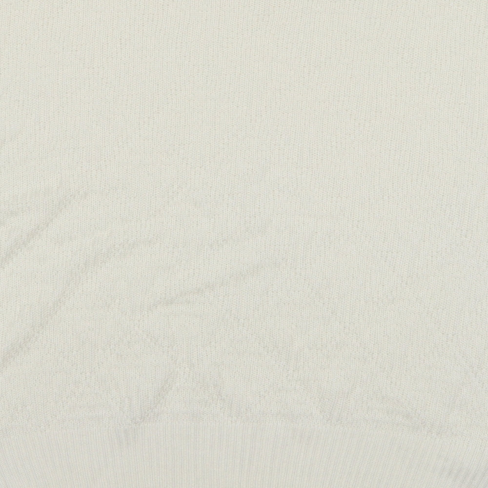 St michael Womens White  Knit Pullover Jumper Size 12