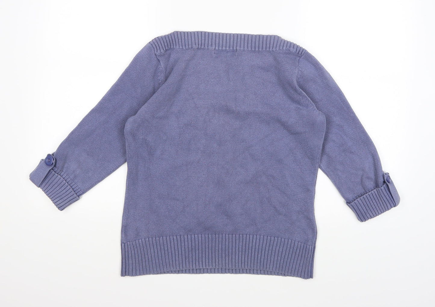 Marks and Spencer Womens Purple  Knit Pullover Jumper Size 14