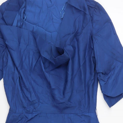 Close-up detail of Ali Ro women’s blue a-line, size UK 6