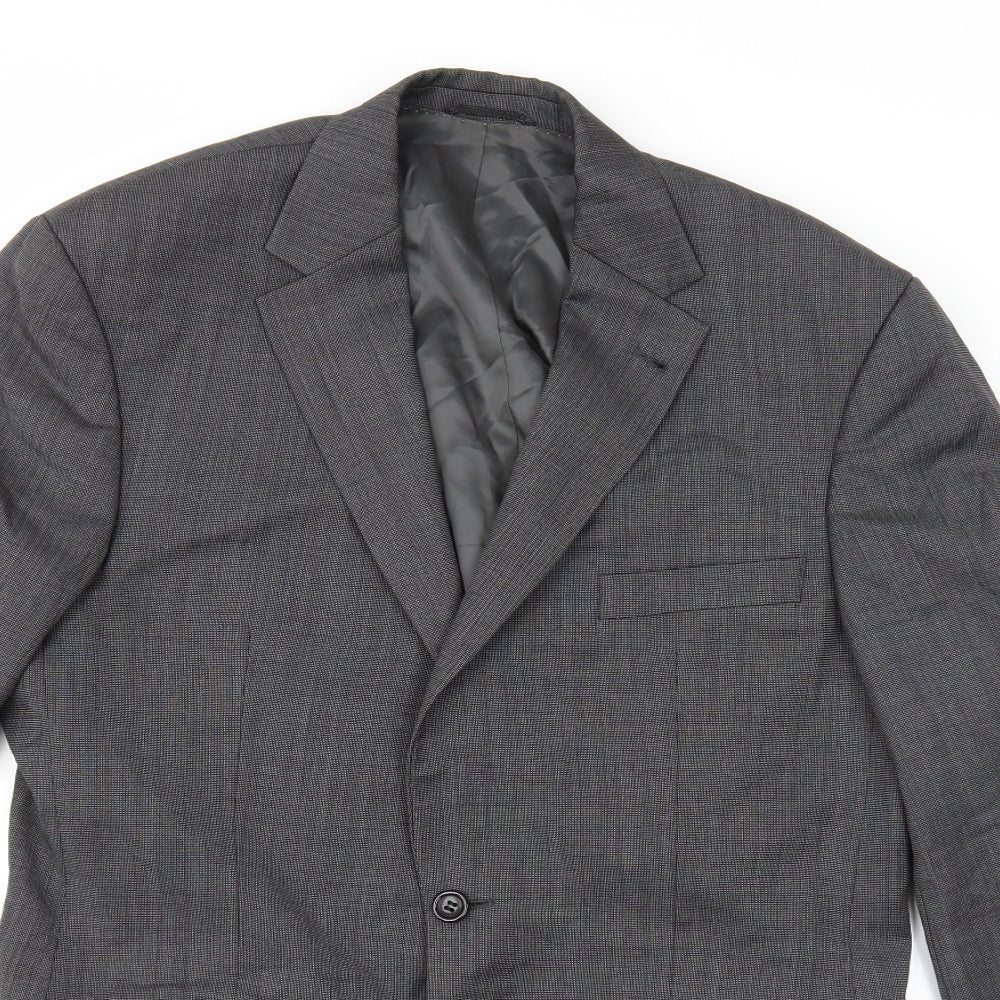 BARUTTI Mens Grey  Rayon Jacket Suit Jacket Size 42
