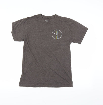 Front view of Preworn women’s brown basic t-shirt, size S