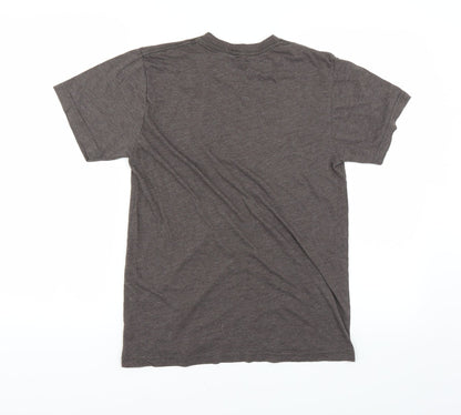 Back view of Preworn women’s brown basic t-shirt, size S