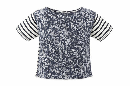 Gap Womens Blue Striped  Basic T-Shirt Size XS