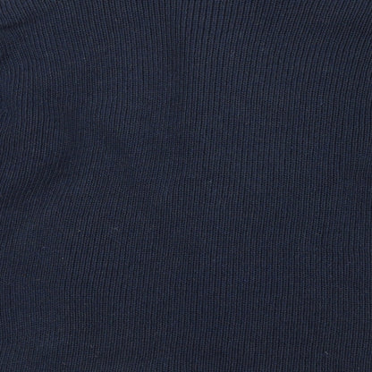 Brand and care label for Oak Valley men’s blue jacket coat, size M