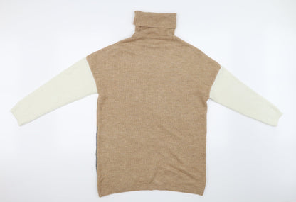 Back view of Peacocks women’s brown jumper, size S