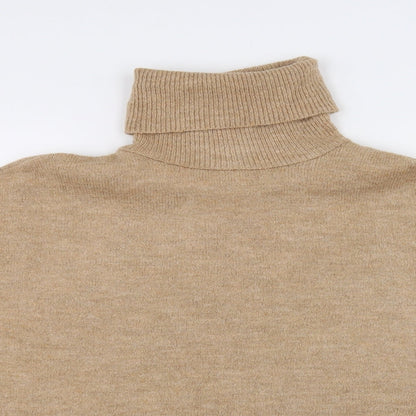 Close-up detail of Peacocks women’s brown jumper, size S