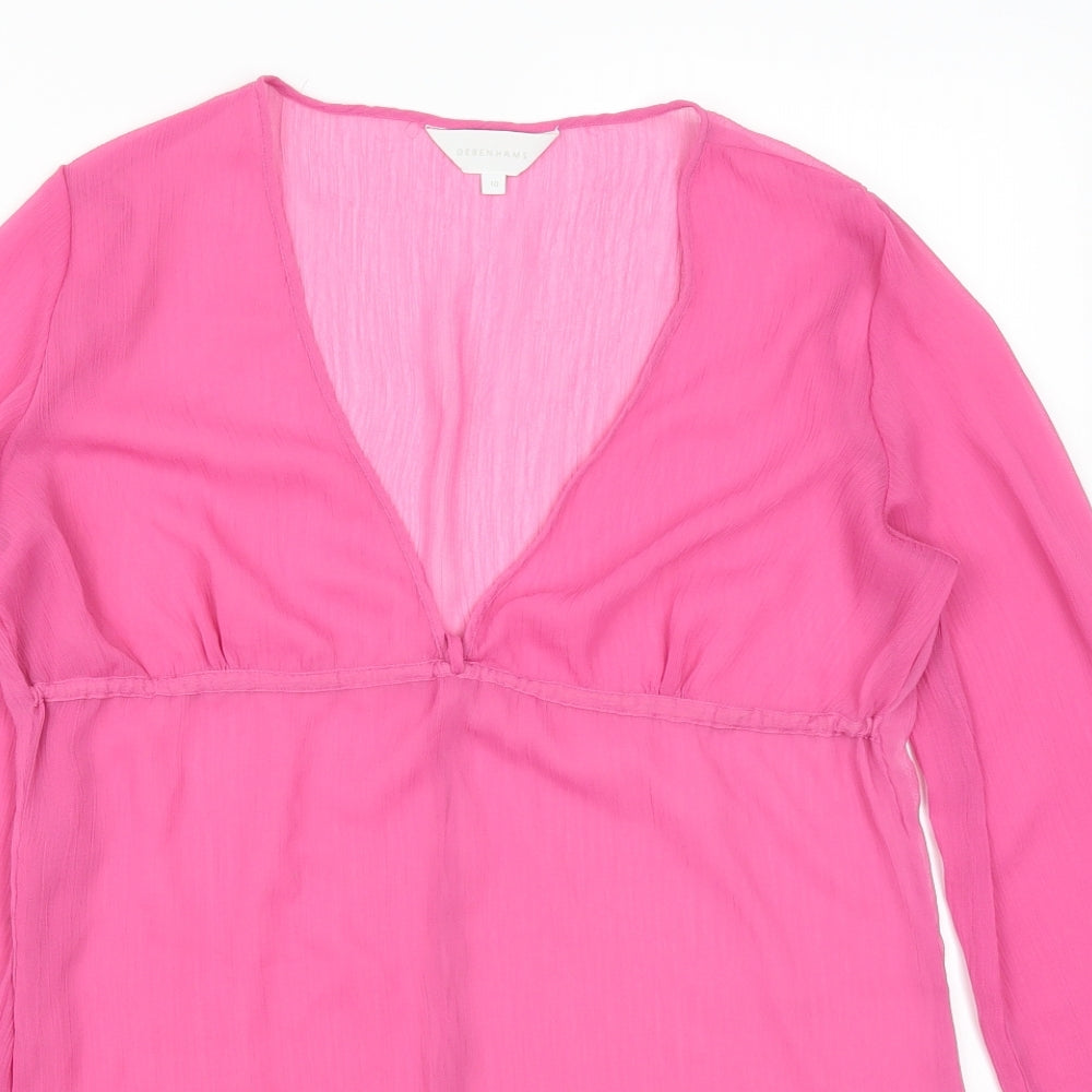 Debenhams Womens Pink   Basic Blouse Size 10