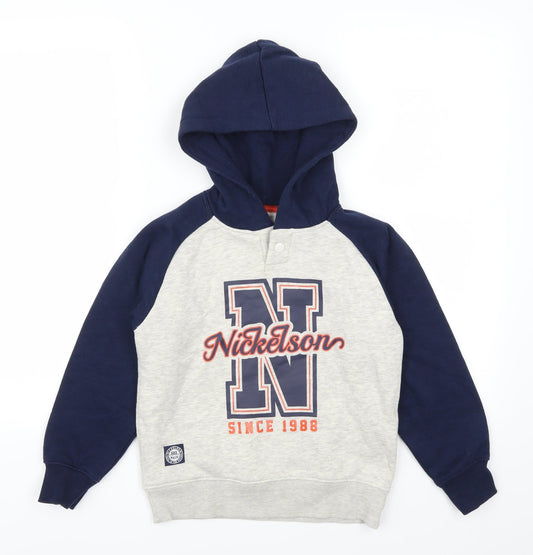 Nickelson Boys Blue   Pullover Hoodie Size 6-7 Years
