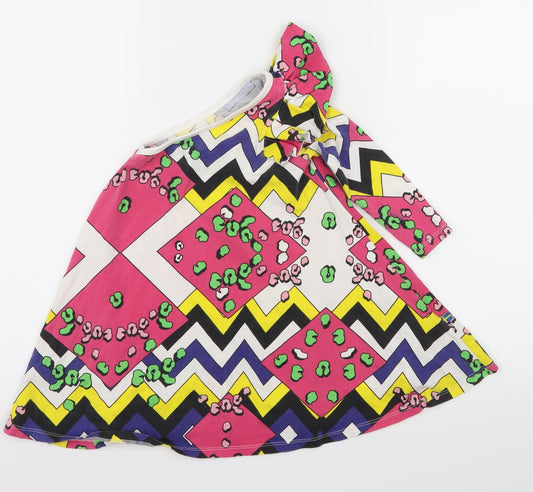 The Brand Girls Multicoloured Geometric Jersey Fit & Flare  Size 12-18 Months