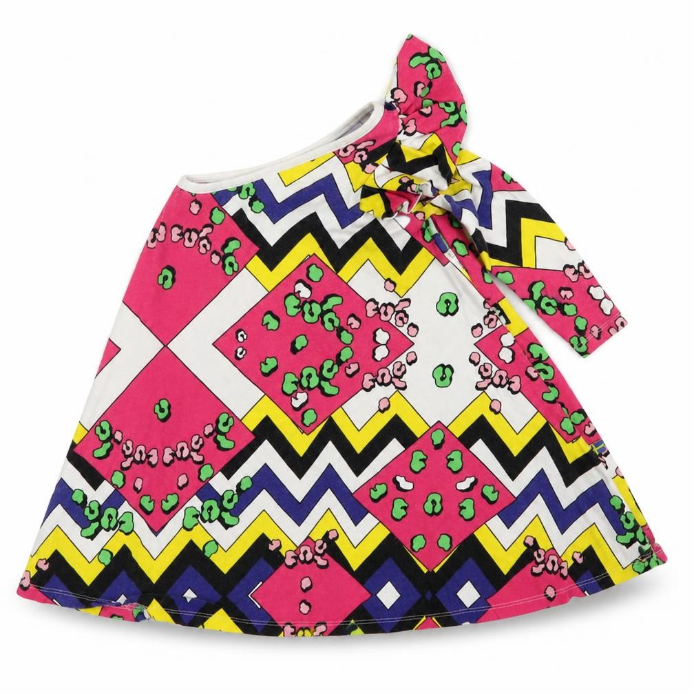 The Brand Girls Multicoloured Geometric Jersey Fit & Flare  Size 12-18 Months