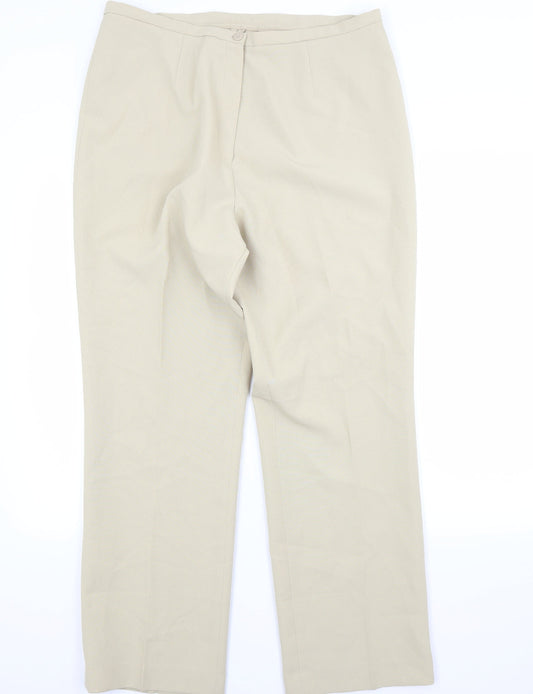 Agenda Womens Beige   Trousers  Size 18 L27 in