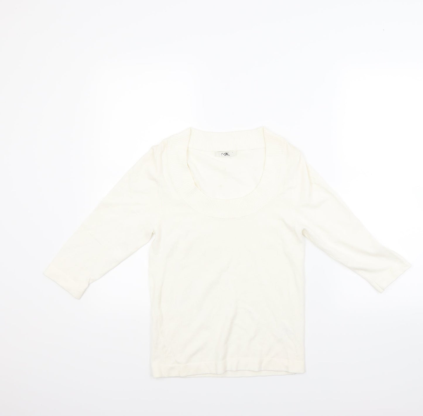 Mk Womens Ivory   Pullover Jumper Size M