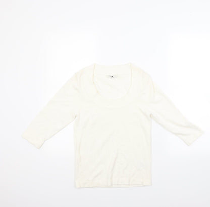 Additional front view of Mk women’s ivory jumper, size M