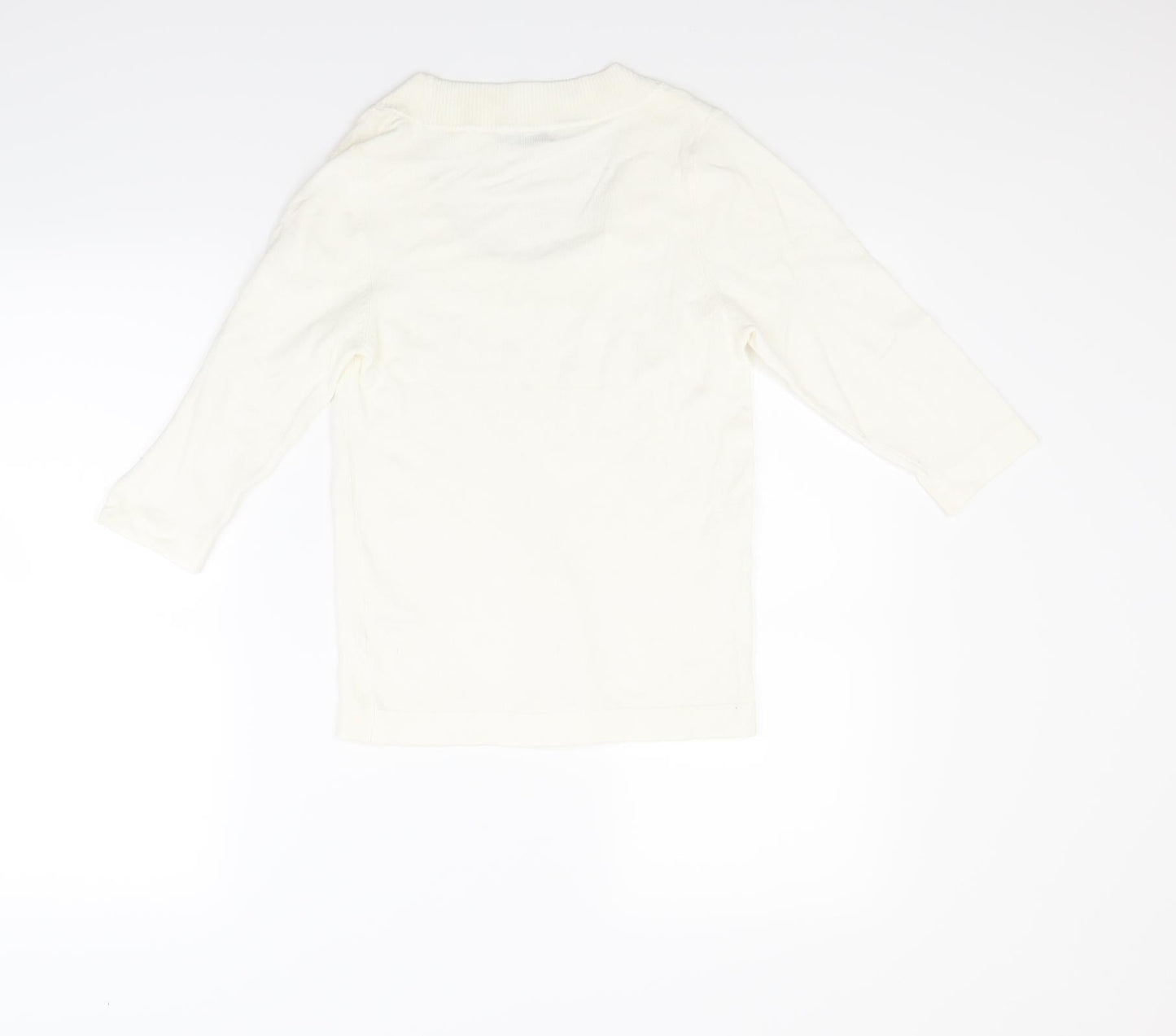 Mk Womens Ivory   Pullover Jumper Size M