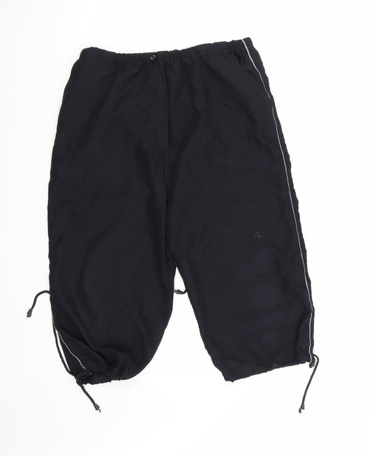 Nana fashion Womens Black   Cropped Trousers Size XL