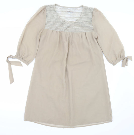 Darling Womens Beige  Rayon A-Line  Size XS