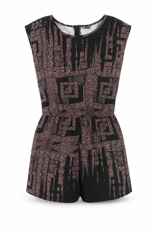 Front view of Sparkle & Fade women’s black playsuit one-piece, size XS