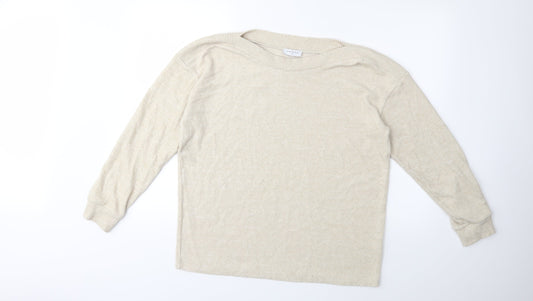 Papaya Womens Beige   Pullover Sweatshirt Size M